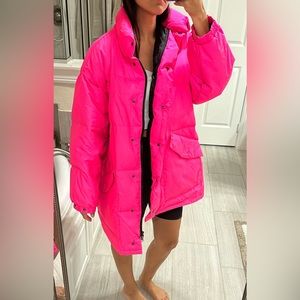 Hot Pink Limited Oversized Puffy Jacket